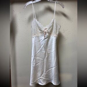 VTG jonquil by diane samandi Neiman Marcus White pink Medium Lingerie dress